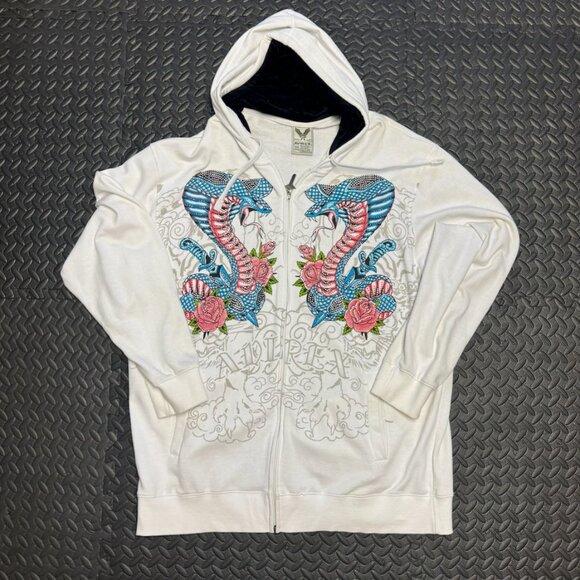AVIREX Baggy Zip-Up Hoodie - Picture 2 of 3
